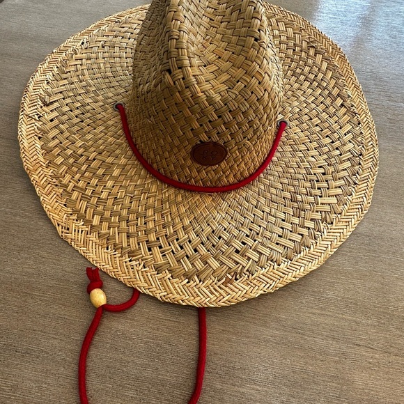 Roxy women’s Straw Sun Hat with Red Cord m/l - Picture 1 of 5